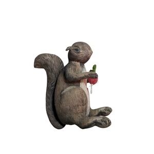 John Derian - Target 2025 Plush Woodland Squirrel holding Radish Pillow 8x12in